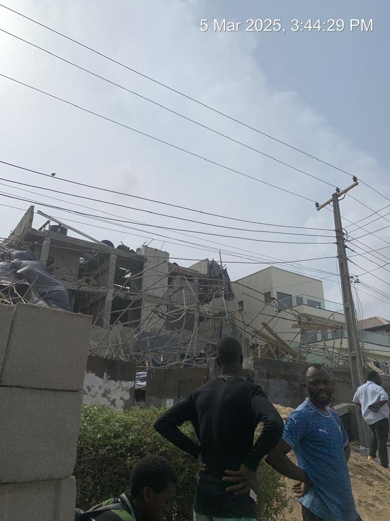 4-storey building under construction collapses in Lekki, 2 killed, 6 injured