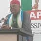 Ossai Ossai briefing newsmen at the All Progressives Congress (APC)