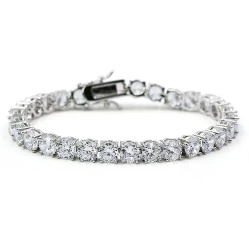 Silver Single Row Vogue Tennis Bracelet