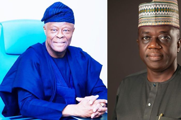 A photo collage featuring the Minister of Finance and the Coordinating Minister of the Economy, Wale Edun (L), and the Accountant General of the Federation, Shamseldeen B. Ogunjimi (R).