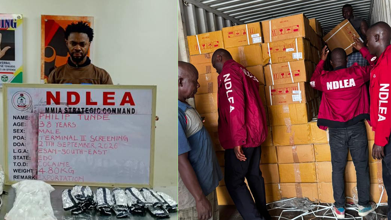 The Agency said operatives intercepted 38-year-old Philip Tunde on Sunday, 27 September
