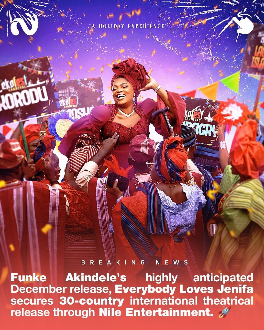 Funke Akindele's 'Everybody Loves Jenifa' for theatrical distribution across 6 continents