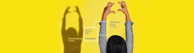 Ultimate Gray & Illuminating (PANTONE 17-5104 + 13-0647)