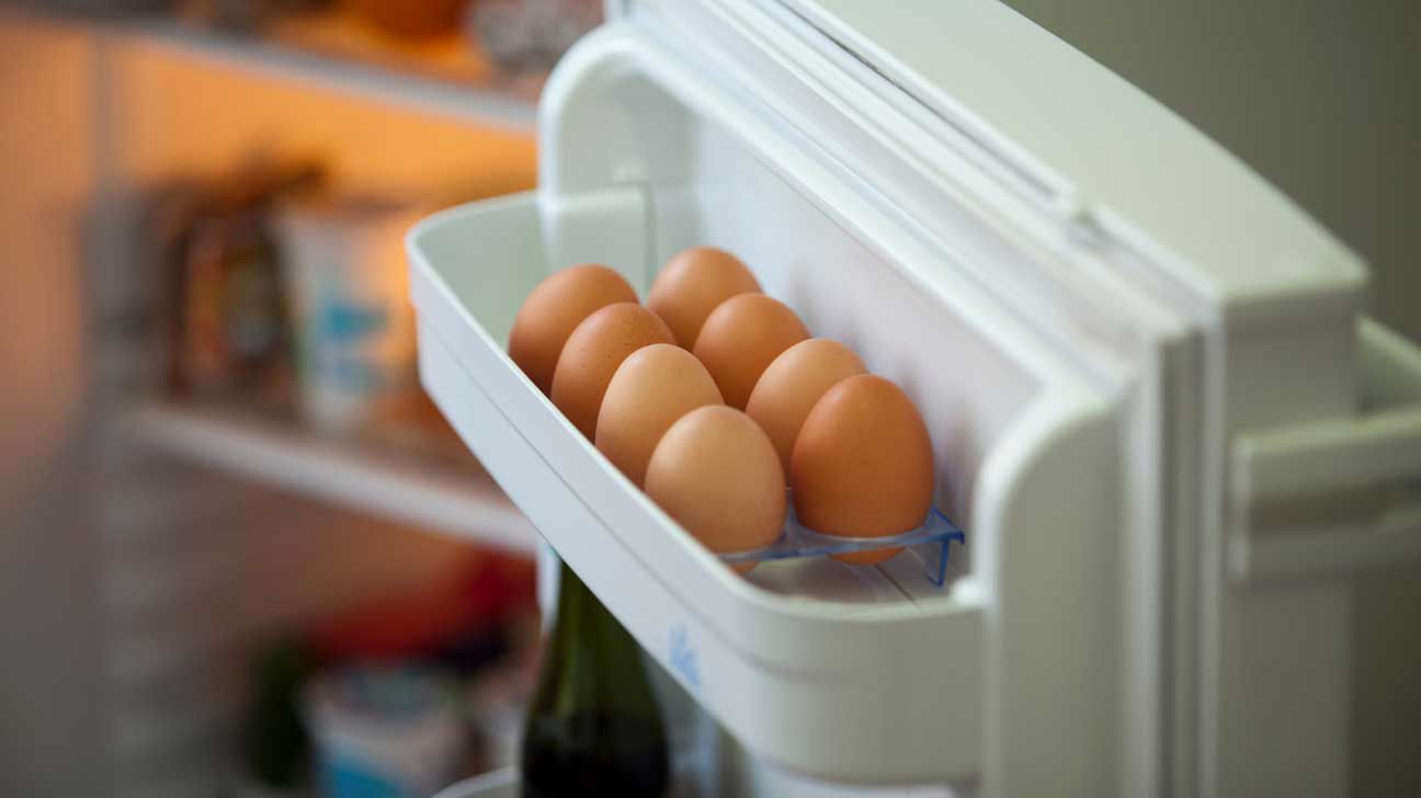 Never put eggs in the refrigerator