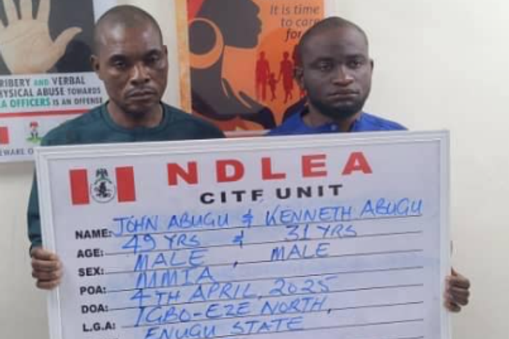 NDLEA arrests brothers while attempting to traffic 5kg of cocaine to India