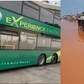 Days after launch, Enugu's new double-decker bus is caught in floodwaters, sparks debate online