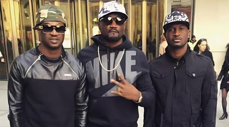The P-Square brothers; Paul, Jude and Peter Okoye