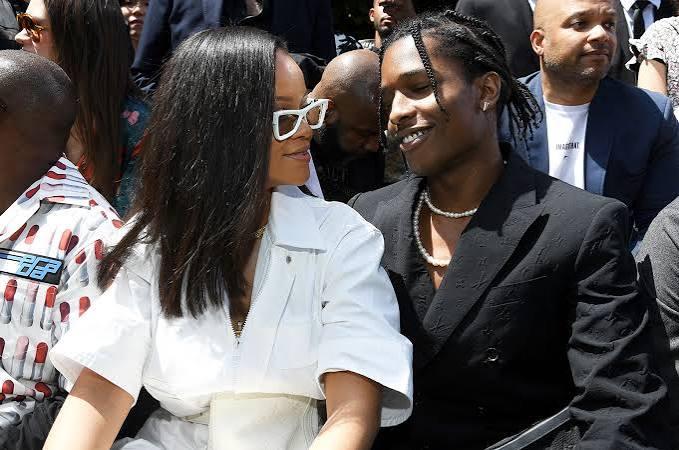 A$AP Rocky with his partner, Rihanna