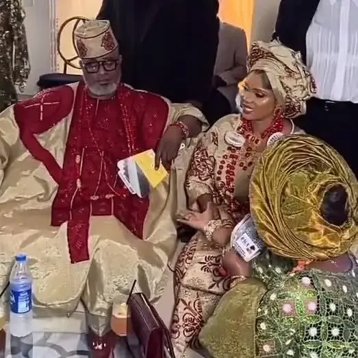 Iyabo Ojo and Ex-husband Ademidun Ojo at their daughter Priscilla's wedding