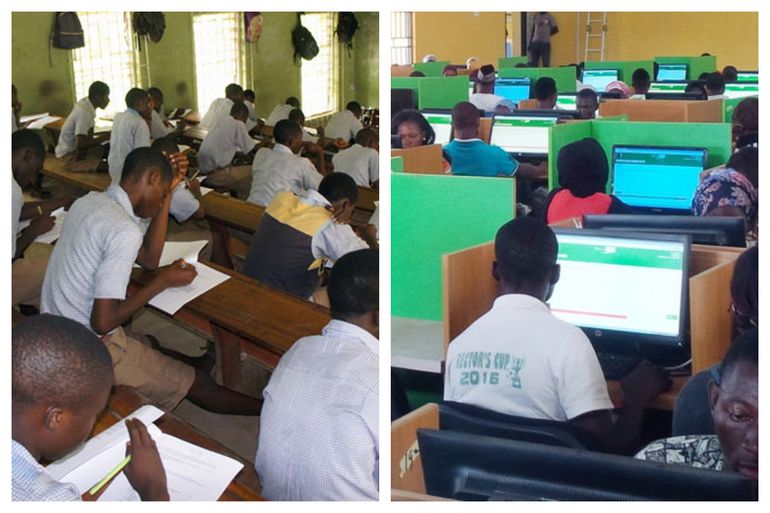NECO paper-based exams versus computer-based testing.