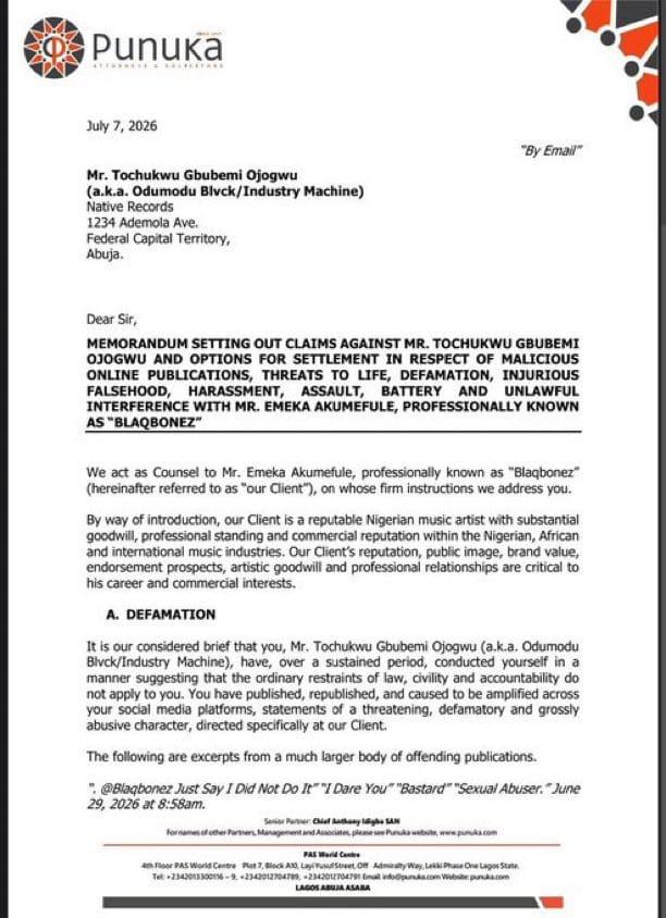 Lawsuit filed by the firm Punuka