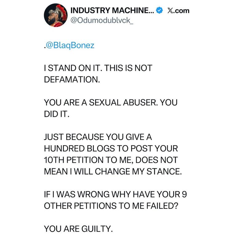 OD's response on X