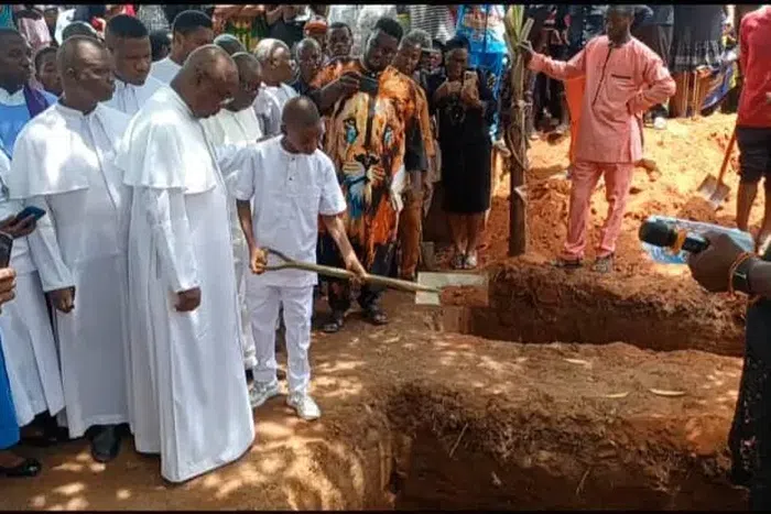 Anambra family buries 3 siblings found dead in deep freezer amid tears