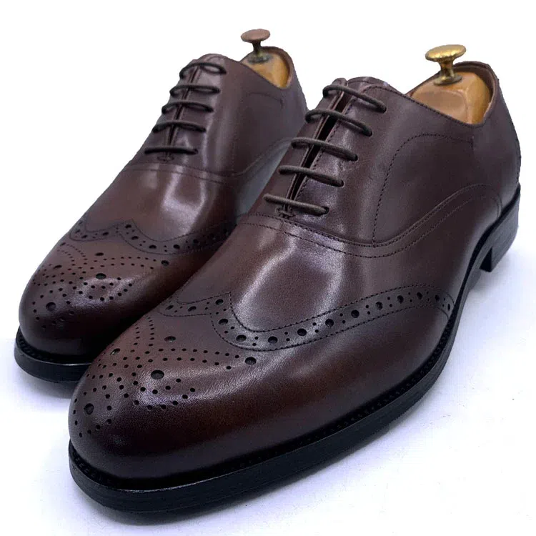 TF Leather Lace-Up Brogues – Dark Brown