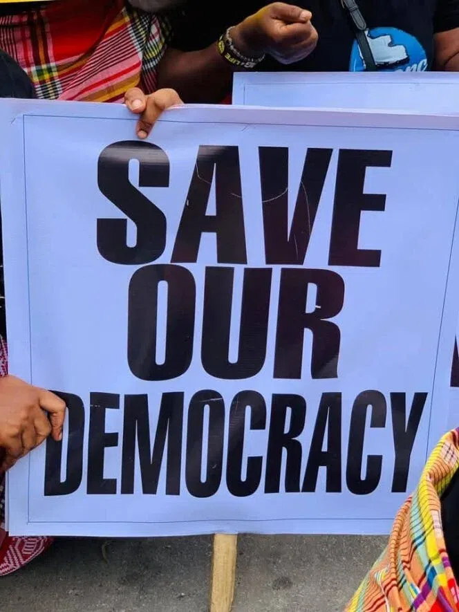 PHOTOS: Protest rocks Rivers as women ask Tinubu to ‘Bring Back Our Fubara’