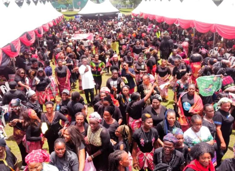 PHOTOS: Protest rocks Rivers as women ask Tinubu to ‘Bring Back Our Fubara’