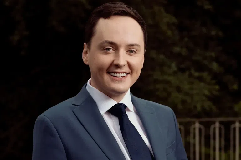 Portrait of Darren Grimes, a conservative commentator and Reform UK figure in Durham.