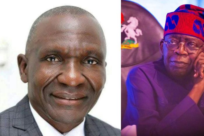 President Bola Tinubu and Cyril Tsenyil, the pioneer Managing Director of the North Central Development Commission (NCDC).