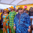 Adeleke escapes podium collapse during Osun rally, officials dismiss incident as minor