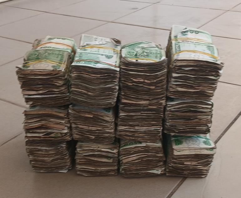 Money recovered from the suspect