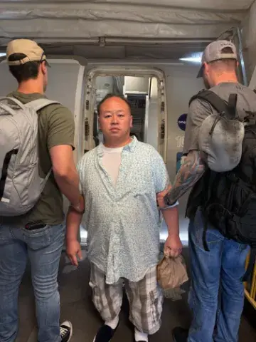 Tou Lue Vang, a Laotian national and sex offender whose case was highlighted in recent U.S. State Department enforcement actions, pictured during deportation proceedings.