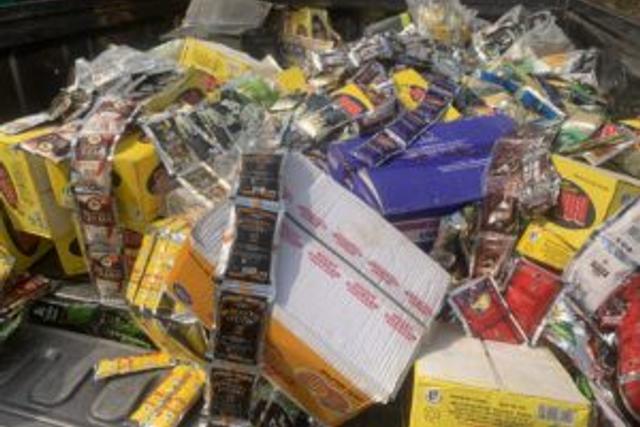 Alcoholic beverages seized by operatives of the National Agency for Food and Drugs Administration and Control (NAFDAC) in Owerri, on Wednesday.