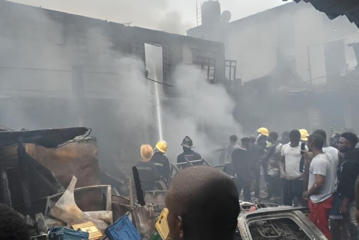 Fire destroys millions-worth goods at popular Lagos market