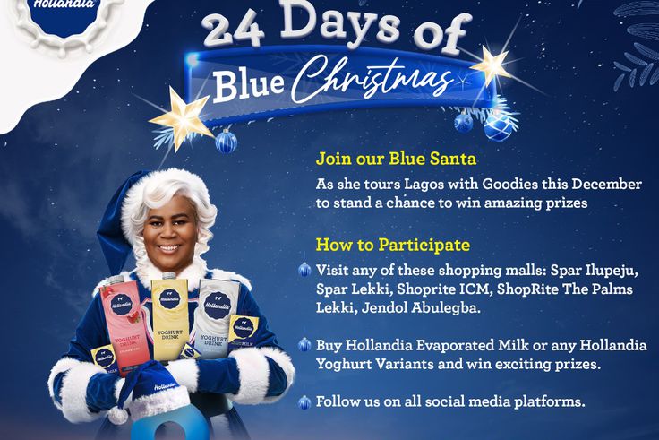 Celebrate this festive season with Hollandia Blue Santa!
