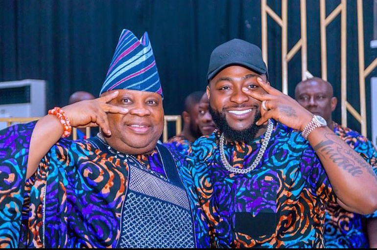 Davido and his uncle Ademola Adeleke