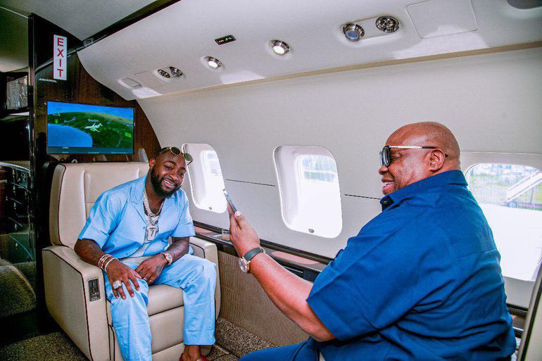 Davido and his uncle Ademola Adeleke