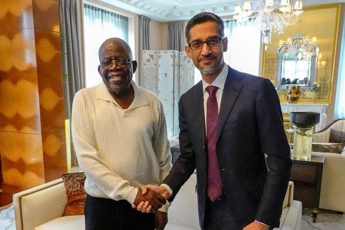 President Bola Tinubu and the Chief Executive Officer of Google, Mr Sundar Pichai