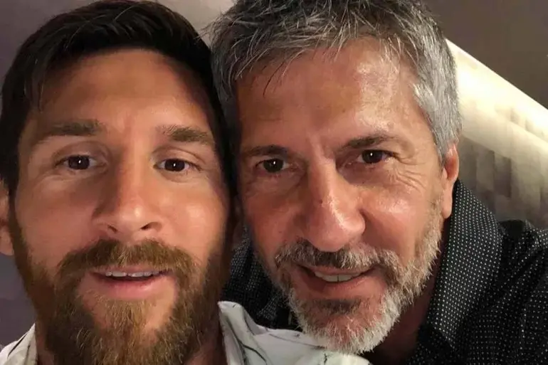 Lionel Messi with his father, Jorge.