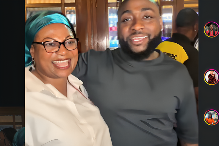 Watch the moment Davido and Bus Aunty link up at London concert after saying she wants a collab with him