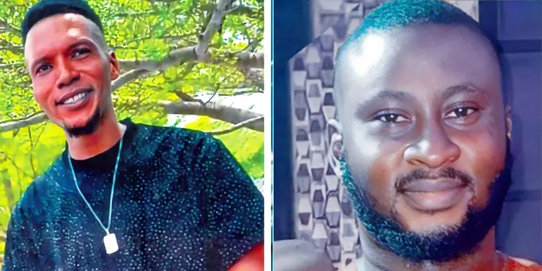 Side-by-side headshots of Ikoyi murder suspects Ajibola Obateru and Folawiyo Balogun Alagbado.
