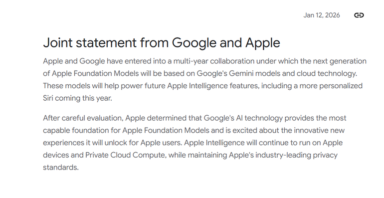 Joint statement from Google and Apple
