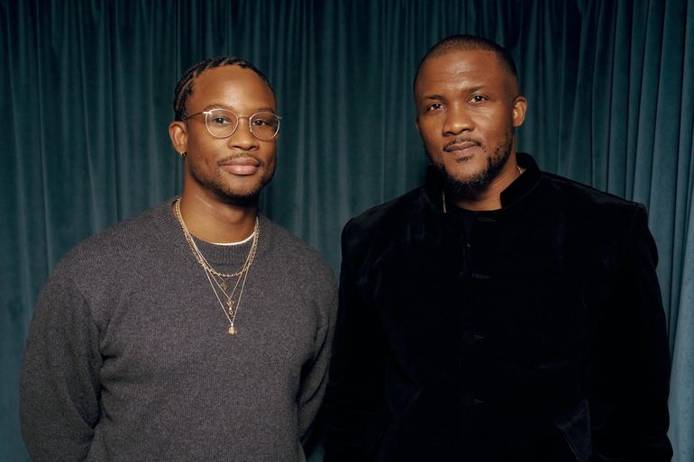 Akinola Davies Jr. with brother, Wale Davies