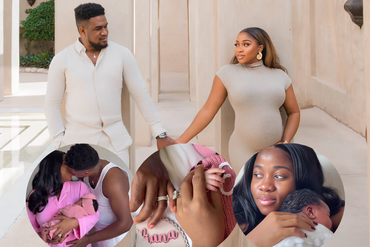 Veekee James and Femi Atere welcome their daughter, shares her name and date of birth