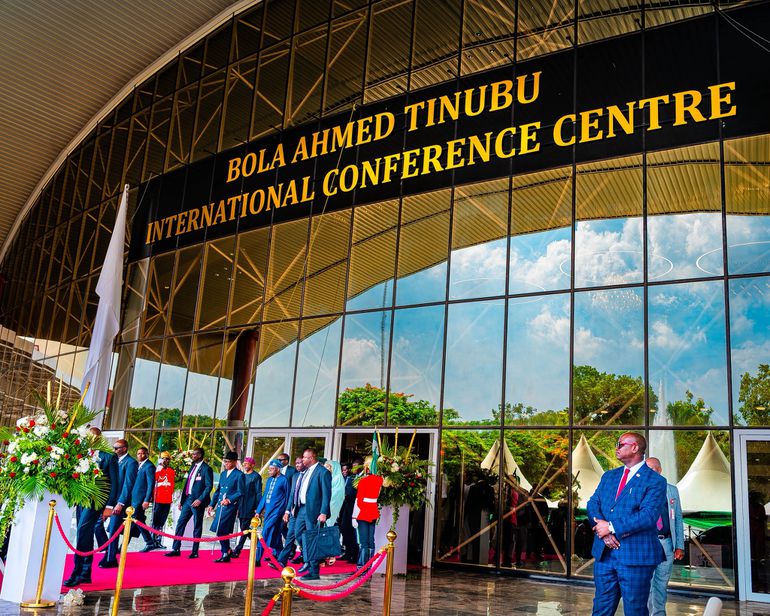 The renovated International Conference Centre (ICC) was renamed after President Bola Tinubu.