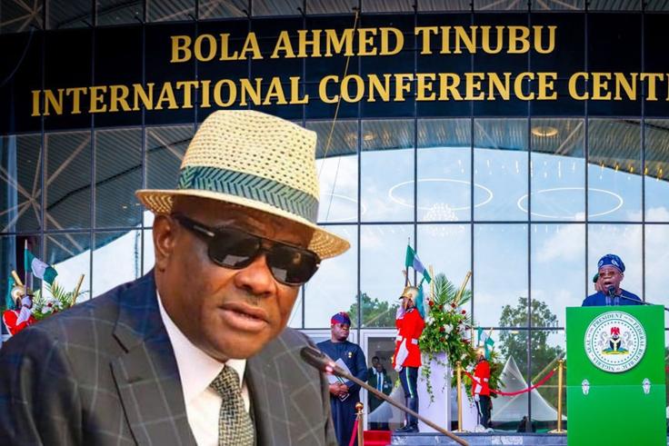 The renovated International Conference Centre (ICC) was renamed after President Bola Tinubu by the FCT Minister, Nyesom Wike.