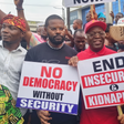 June 12 shutdown: ‘We no go tire’ — Falana, wife and Falz lead Lagos protest over insecurity