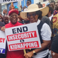 June 12 shutdown: ‘We no go tire’ — Falana, wife and Falz lead Lagos protest over insecurity