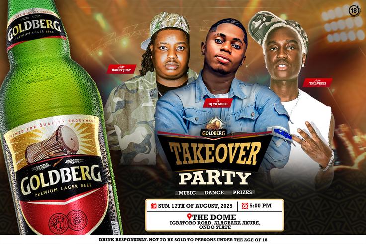 5 reasons the Goldberg Takeover Party in Akure will be unforgettable