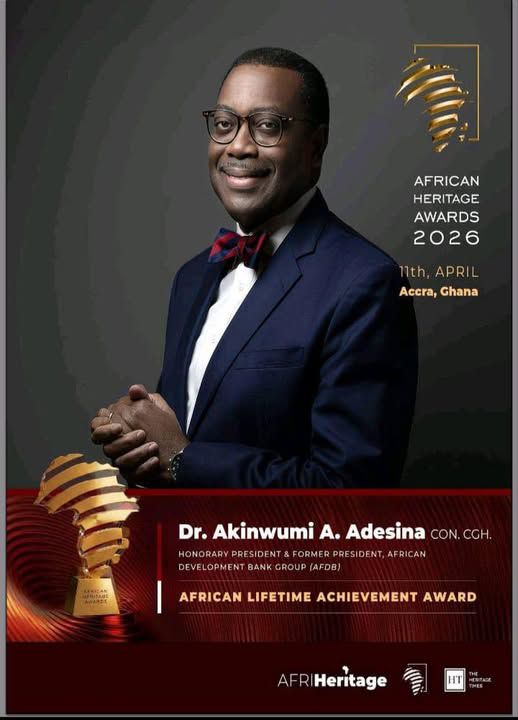 Dr Akinwumi Adesina, recipient of the African Lifetime Achievement Award