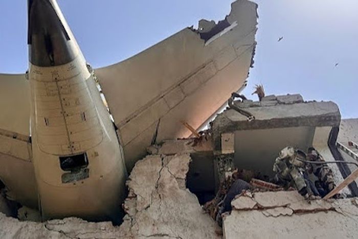 Wreckage of the Air India plane, which crashed, killing all but one passenger on board.
