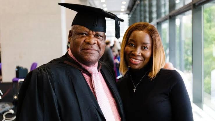 Chris Osagbaekhoe graduated with first-class honours in Social Work from Goldsmiths, University of London, at 68.