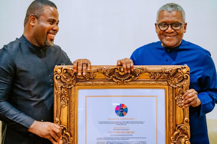 Dangote becomes Grand Patron of the biggest entrepreneuralship platform in the world