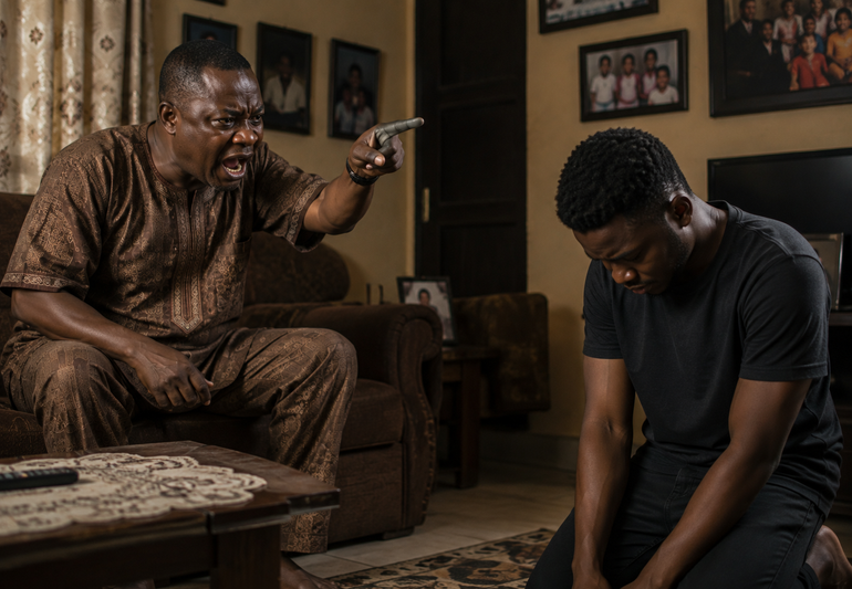 Some Nigerians say they still remember hurtful things their parents said to them while growing up. Image used for illustration. [This image is AI-generated.]