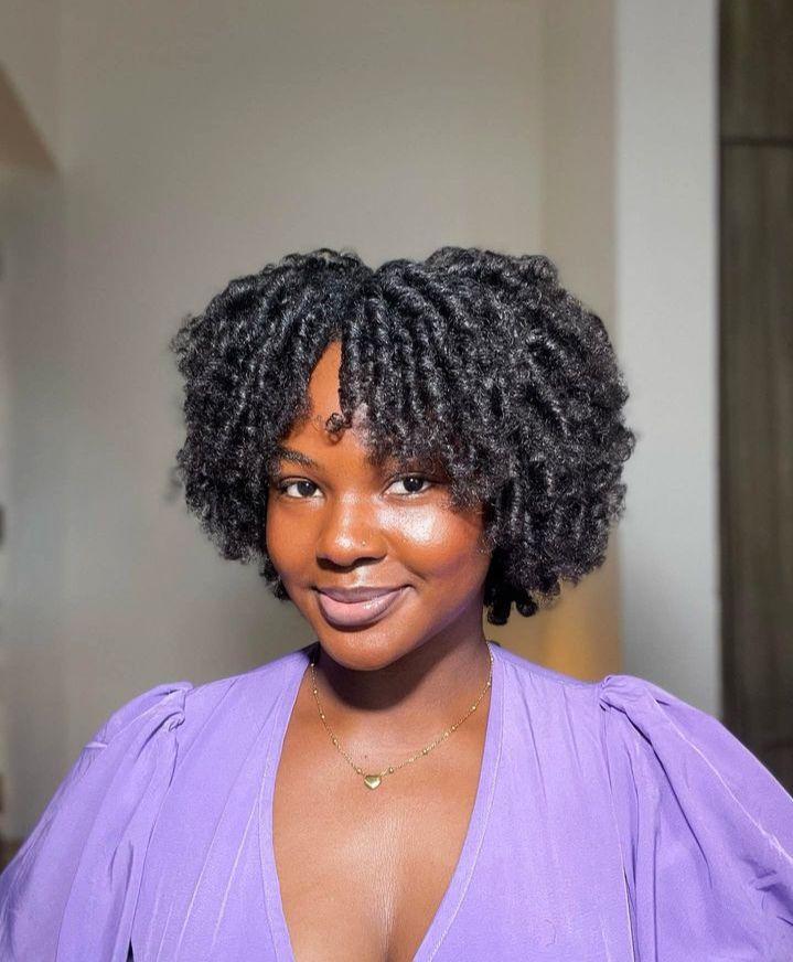 Finger coils with natural hair