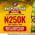 Back to Bar: 33 Export brings ₦250,000 weekly wins to participating bars in six cities