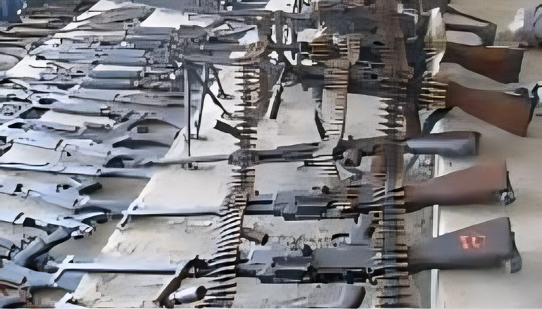438 rounds of 7.62mm ammunition were seized during the bust.